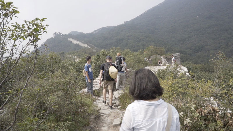 Hiking along the Great Wall of China