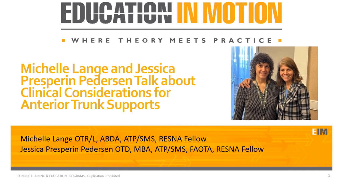 Clinical Considerations for Anterior Trunk Supports | Education in ...