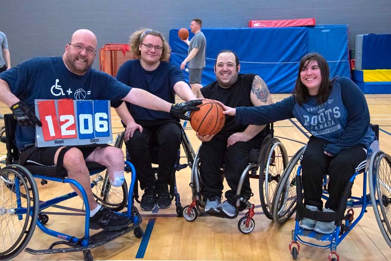 Wheelchair basketball players
